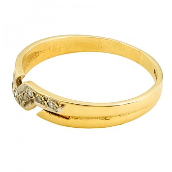 9ct gold Diamond unusual Ring size N